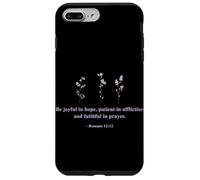 Soyez Joyeux dans l'espérance Romains 12:12 Bible de prière sur la Foi chrétienne Coque pour iPhone 7 Plus/8 Plus