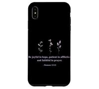 Soyez Joyeux dans l'espérance Romains 12:12 Bible de prière sur la Foi chrétienne Coque pour iPhone XS Max