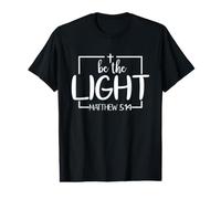 Soyez la lumière | Jésus-Christ | Matthieu 5:14 Verse biblique T-Shirt Graphique avec Valeur