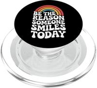 Soyez la Raison pour laquelle Quelqu'un sourit avec gentillesse Groovy Rainbow Retro PopSockets PopGrip pour MagSafe