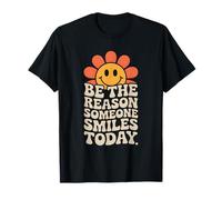 Soyez la Raison pour laquelle Quelqu'un sourit avec gentillesse Groovy Sun Retro T-Shirt