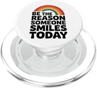 Soyez la Raison pour laquelle Quelqu'un sourit avec gentillesse, positivité, Arc-en-Ciel, rétro PopSockets PopGrip pour MagSafe