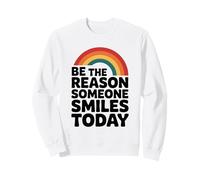 Soyez la Raison pour laquelle Quelqu'un sourit avec gentillesse, positivité, Arc-en-Ciel, rétro Sweatshirt