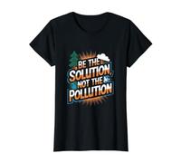 Soyez la Solution et Non la Pollution - Environnement Jour de la Terre T-Shirt Graphique avec Valeur