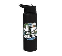 Soyez la solution, pas la pollution - Jour de la Terre Stainless Steel Insulated Water Bottle