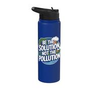 Soyez la solution, pas la pollution - Jour de la Terre Stainless Steel Insulated Water Bottle