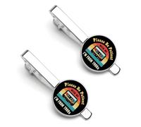 Soyez patient avec moi, je viens des années 1900. Pinces à cravate argentées pour hommes, pinces rondes, lot de 2, épingles à cravate pour mariage, anniversaire, affaires, remise de diplômes.