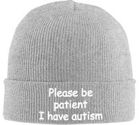 Soyez Patient, Je suis Autiste. Unisex Bonnet De Pêcheur Confortable Skull Cap Respirant Bonnets Tricoté pour Casque Moto Jogging Ski