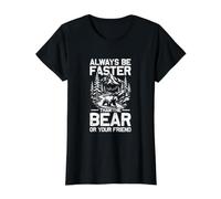 Soyez Plus Rapide Que l'ours Alpiniste Randonneur Amusant T-Shirt Graphique avec Valeur