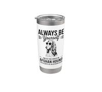 Soyez un chien de chasse afghan Un chien afghan amusant Gobelet isotherme en acier inoxydable double paroi