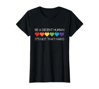Soyez Un Humain décent, ce n'est Pas si Difficile - Pixel Art Hearts T-Shirt Graphique avec Valeur