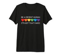 Soyez Un Humain décent, ce n'est Pas si Difficile - Pixel Art Hearts T-Shirt Haut de Gamme
