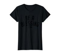 Soyez Une bénédiction, Un athlète chrétien, Courageux, chrétien T-Shirt Graphique avec Valeur, Femme, Noir, XS