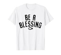 Soyez Une bénédiction, Un athlète chrétien, Courageux, chrétien T-Shirt Graphique avec Valeur, Homme, Blanc, M
