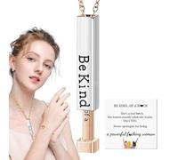 Soyez une sorte de collier badass, soyez colliers pour les femmes,Collier de barre vertical | Pendentif en tube carré élégant, bijoux inspirant en acier inoxydable pour femmes meilleures amies sœurs