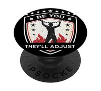 Soyez Vous, Ils ajusteront l'art d'émancipation des Flammes et des étoiles PopSockets PopGrip Adhésif