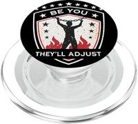 Soyez Vous, Ils ajusteront l'art d'émancipation des Flammes et des étoiles PopSockets PopGrip pour MagSafe
