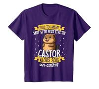 Soyez Vous-même À Moins Que Vous Ne Puissiez Être Un Castor T-Shirt, Enfant, Violet, 3 Ans