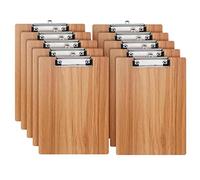 SOYIRI A4 Porte-Blocs en Bois,10 Pièces Planchettes à Pince Avec Clip | Clipboard Porte-Formulaires