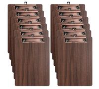 SOYIRI Porte-Blocs A5 en Bois,12 Pièces Planchettes à Pince Avec Clip, Clipboard Porte-Formulaires