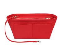 Soyizom Feutre Sac à Main Organisateur Multi Poches Fourre-Tout pour Femmes (Rouge, Grand)