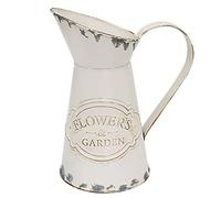 Soyizom Français Pays Style Style Primitive Jug, Shabby Chic Rustique en Métal Pichet À Fleur en Métal Vase pour Wedding Party décoration