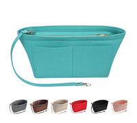 Soyizom Organiseur de sac à main en feutre Portefeuille Organiseur Insert en feutre Sac Organiseur Multi Poches Sac de courses en sac pour femmes (Moyen, Vert)