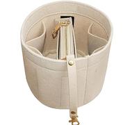 Soyizom Organiseur de sac à main en feutre pour sac cylindrique Cannes, organiseur fourre-tout pour femme, beige