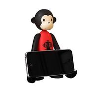 Soyizom Support de téléphone amusant en forme de singe pour tous les téléphones portables, mini iPad, rotation libre à 360 degrés, pour smartphones, tablettes et téléphones portables, Rouge