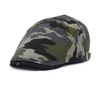 SOYNIA Béret Homme Femmes Camouflage Journal Vendeur Casquettes Hommes Coton Casquette Plate Femmes Peintre Béret Chapeaux 55-62Cmadjustable Style4