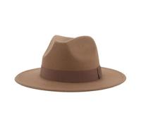 SOYNIA Chapeaux Fedora Trilby Chapeau Feutre Chapeau Fedora pour Hommes Et Femmes Ceinture À Large Bord Ruban Solide Classique Robe Formelle De Mariage Chapeaux Fedora pour Hommes 60-62Cm(XL) Kaki