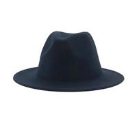 SOYNIA Chapeaux Fedora Trilby Chapeau Feutre Chapeau Femme Chapeau Homme Chapeaux pour Femmes Mode Mariage Décorer Camel Panama Casquette 56-58 Cm (Adultes) Bleu Marine