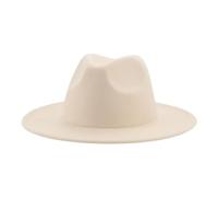 SOYNIA Chapeaux Fedora Trilby Chapeau Feutre Chapeau Femme Chapeau Homme Chapeaux pour Femmes Mode Mariage Décorer Camel Panama Casquette 56-58 Cm (Adultes) Beige