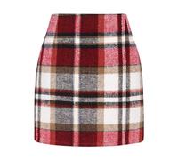 SOYNIA Mini Jupe Courte Sexy Jupe Femmes Femmes Taille Haute Plaid Jupe Moulante Crayon Mini Jupes XL Rd1
