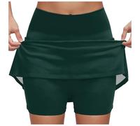 SOYNIA Mini Jupe Courte Sexy Jupe Plus Taille Femmes Femmes Taille Élastique Athlétique Jogger Pantalon Léger Confortable avec Jupe Longues M Vert Foncé