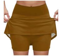SOYNIA Mini Jupe Courte Sexy Jupe Plus Taille Femmes Femmes Taille Élastique Pantalon De Jogging Athlétique Léger Confortable avec Jupe Longues XL Kaki