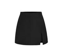 SOYNIA Mini Jupe Courte Sexy Mini Jupe Divisée pour Femmes Élastique Jupes Noir Bureau Dame Fendue Jupes Court Taille Haute Femmes Mini Jupe Short Fermeture Éclair L Noir
