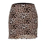 SOYNIA Mini Jupe Courte Sexy Streetwear Sexy Imprimé Floral Maille Taille Haute Double Couche Moulante Jupes Courtes L Jaune