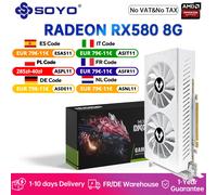 SOYO AMD Radeon RX580 8GB carte graphique de jeu 2048SP GDDR5 256Bit PCIE 3.0x16 DP DVI RX580 8GB GPU ordinateur de bureau carte vidéo RX580 8G