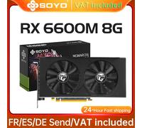 SOYO AMD RX 6600M 8GB Graphics Card GDDR6 128Bit PCI-E 4.0×8 8Pin Radeon GPU RX6600M Desktop Components PC Gaming Video Cards RX6600M 8GB