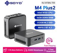 SOYO Mini PC Mini M4 Plus2 Intel 13th N150 CPU avec 16GB DDR4 512GB SSD Support informatique 4K HDMI DP affichage WiFi5/BT4.2/USB3.2 M4 Plus2 16G 512GB