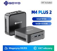 SOYO Mini PC Mini M4 Plus2 Intel 13th N150 CPU avec 16GB DDR4 512GB SSD Support informatique 4K HDMI DP affichage WiFi5/BT5.0/USB3.2 M4 PLUS 2