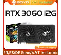 SOYO - nouvelles cartes graphiques de jeu NVIDIA GeForce RTX 3060, 12 go GDDR6, 192 bits, GPU pour ordinateur de bureau, composants informatiques RTX 3060 12GB
