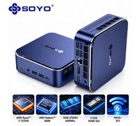SOYO S5Air Mini PC, Mini PC Windows 11 Pro avec AMD Ryzen 5 7535HS (6 cœurs, 12 threads, jusqu'à 4,55 GHz) 16 Go LPDDR5, SSD NVMe 512 Go Mini ordinateur | AMD Radeon 660M | Bluetooth 5.2 | Wi-Fi 6E |