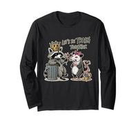 Soyons des poubelles Ensemble Le Raton Laveur Possum Animal Manche Longue