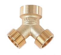 Soytich YV02 Répartiteur en Y 2 voies pour tuyaux d'alimentation 3/4" pour raccord de 2 appareils