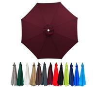 SOYUZERISH Toile De Rechange pour Parasol De 2m/2.3m/2.5m/2.7m/3m 6/8 Baleines, Auvent De Rechange pour Parasol D'extérieur, Polyester Anti UV 50+, Résistant À La Décoloration
