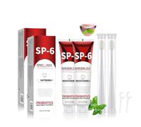 SP-6 Dentifrice, Dentifrice Blanchissant Probiotique SP-6, Dentifrices SP-6 Formule Améliorée, Éliminez la Mauvaise Haleine et Gardez Votre Haleine Fraîche, Saveur Menthe Fraîche