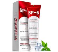 SP-6 Dentifrices 140g, Sp-6 Dentifrice Probiotique Blanchissant, Ultra Whitening, Sans Fluorure, 6 Probiotiques pour Blanchiment des Dents, Dentifrice Éclaircissan Probiotique, Élimine les Taches