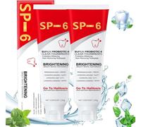 Sp-6 Sp-6 Toothpaste For White Teeth,Toothpaste Sp-6 Probiotics Bright White Ultra Whitening Sp-6,Fresh Breath,Deep Cleansing Care (Pack 2,Super Probiotics-6).[S214]